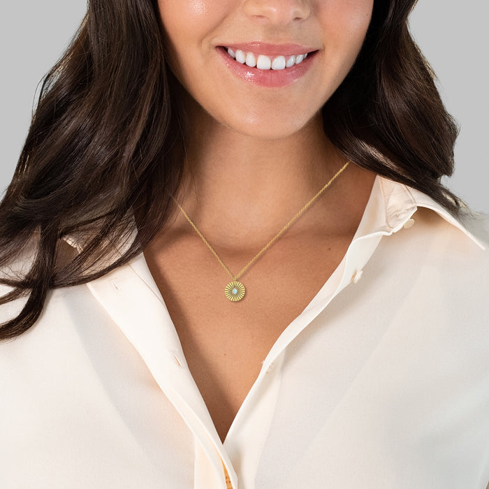 Kette mit Opal (synth.) gelbgold