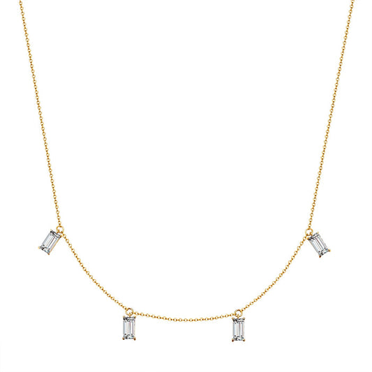 Kette mit Zirkonia gelbgold