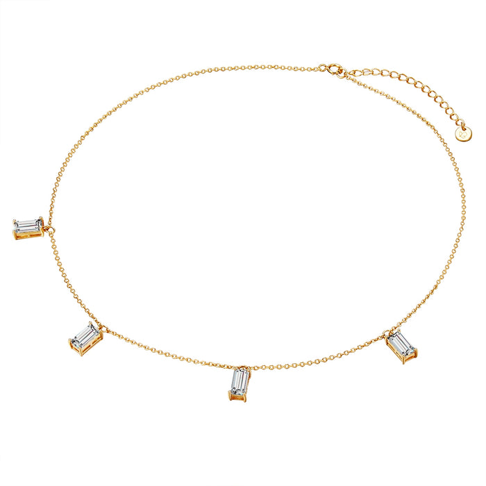 Kette mit Zirkonia gelbgold