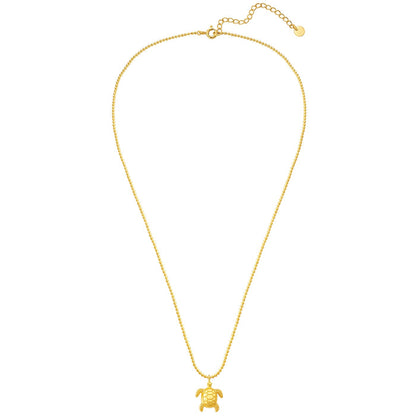Kugelkette mit Anhänger Schildkröte gold