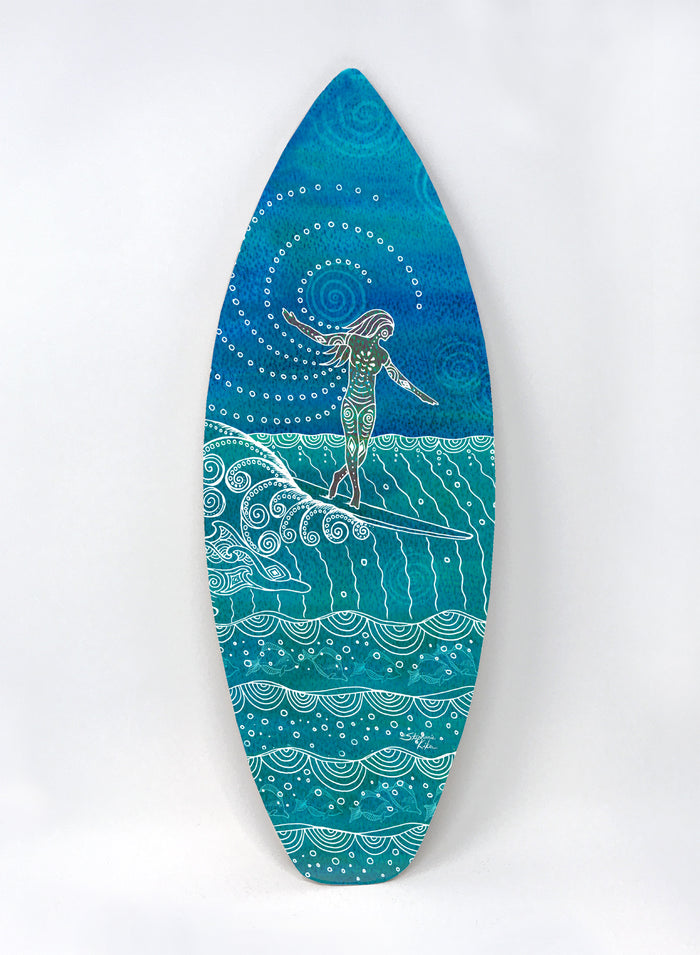 Lady Slider Surfboard Wall Art