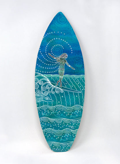 Lady Slider Surfboard Wall Art