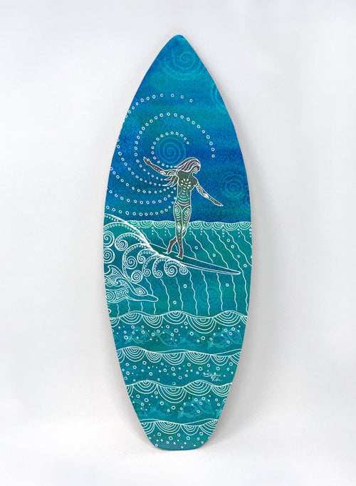 Lady Slider Surfboard Wall Art