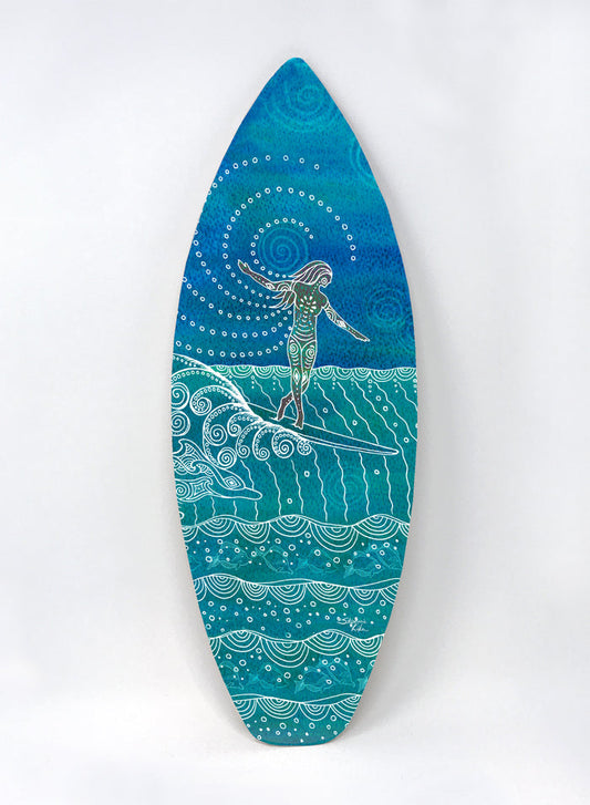 Lady Slider Surfboard Wall Art