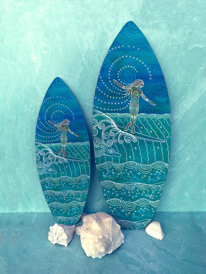 Lady Slider Surfboard Wall Art