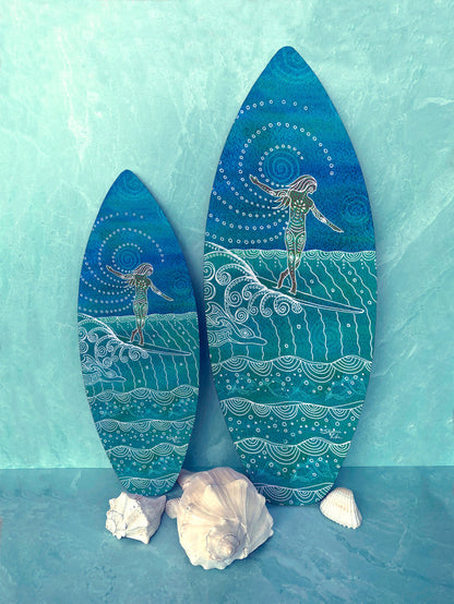Lady Slider Surfboard Wall Art