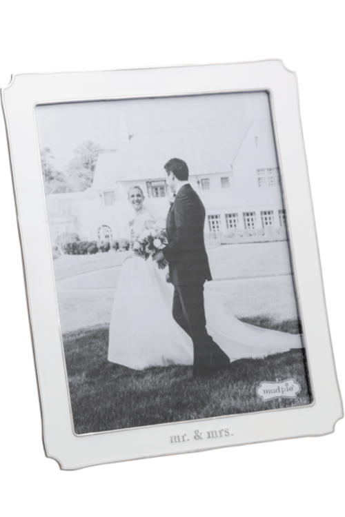 Large Mr & Mrs Enamel Frame