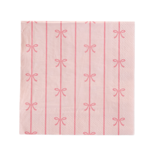 Bonjour Fête PETAL PINK SIGNATURE BOW LARGE NAPKINS