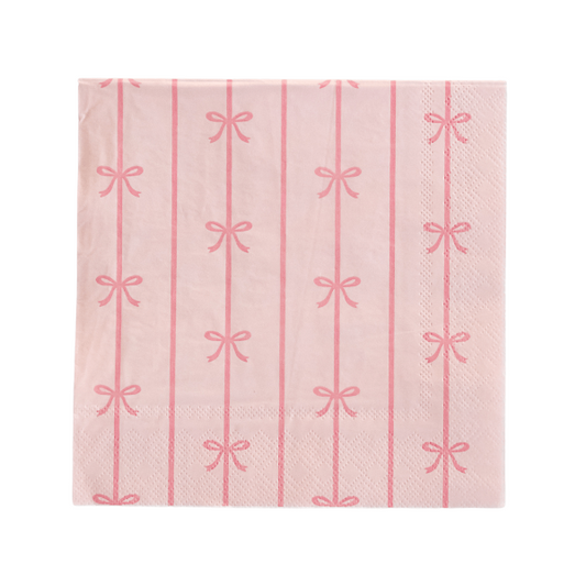 Bonjour Fête PETAL PINK SIGNATURE BOW LARGE NAPKINS