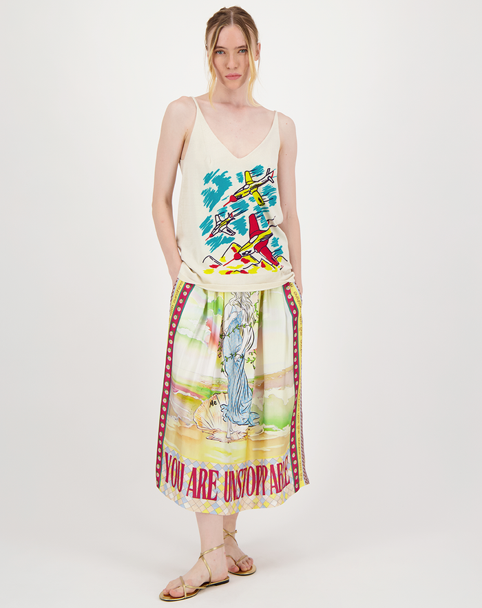 Leo Airplane Cotton Tank Top