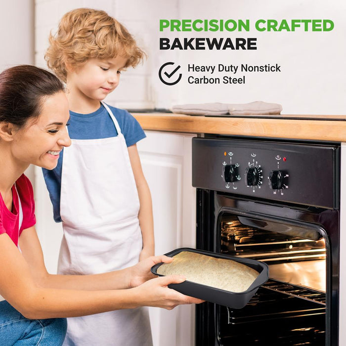 Loaf Pans Set of 4, Quick Heat, Non-Stick Carbon Steel, Oven Safe