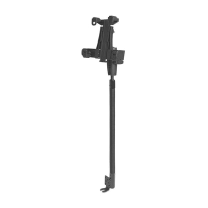 Black adjustable stand on a white background
