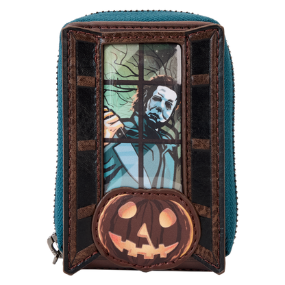 Loungefly Halloween - Michael Myers Pumpkin Glow Accordion Zip Around Wallet
