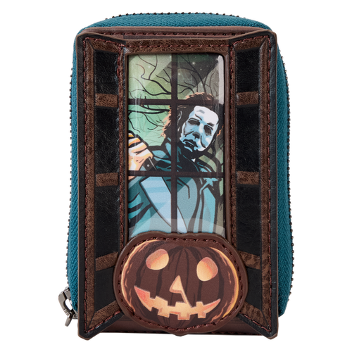 Loungefly Halloween - Michael Myers Pumpkin Glow Accordion Zip Around Wallet