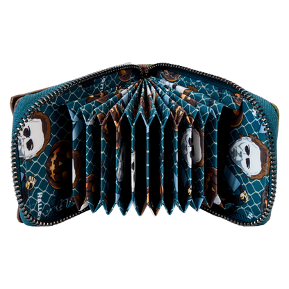Loungefly Halloween - Michael Myers Pumpkin Glow Accordion Zip Around Wallet