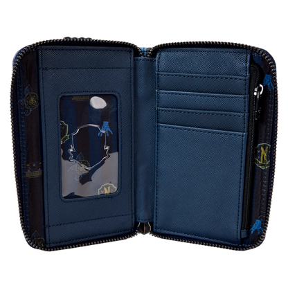 Loungefly The Addams Family - Wednesday Nevermore Academy Castle Zip Around Wallet