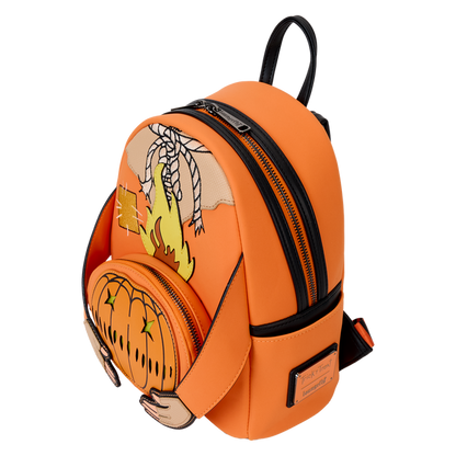 Loungefly Trick 'R Treat Flaming Pumpkin Head Sam Light Up Glow Mini Backpack