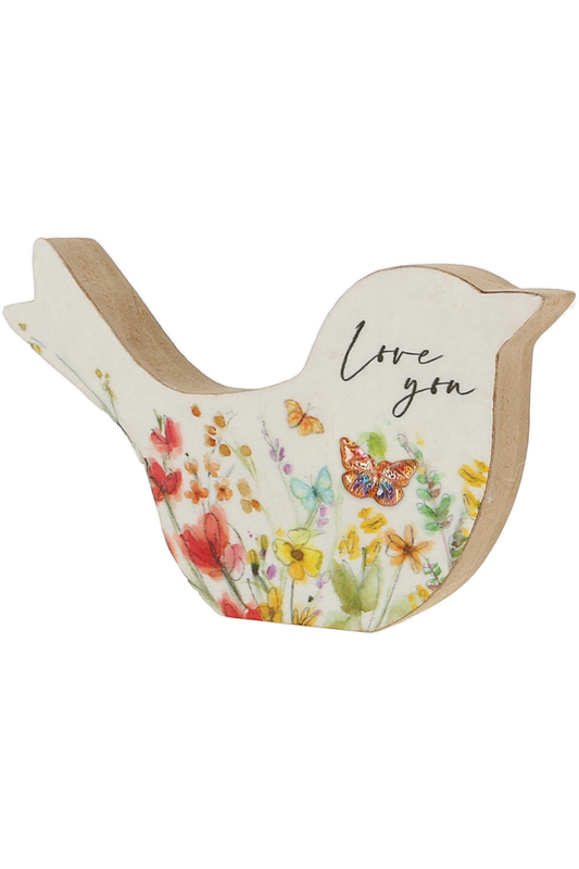 Love You Bird Plaque