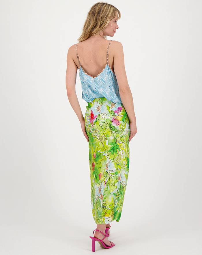 Luna Pura Vida Tie Front Skirt