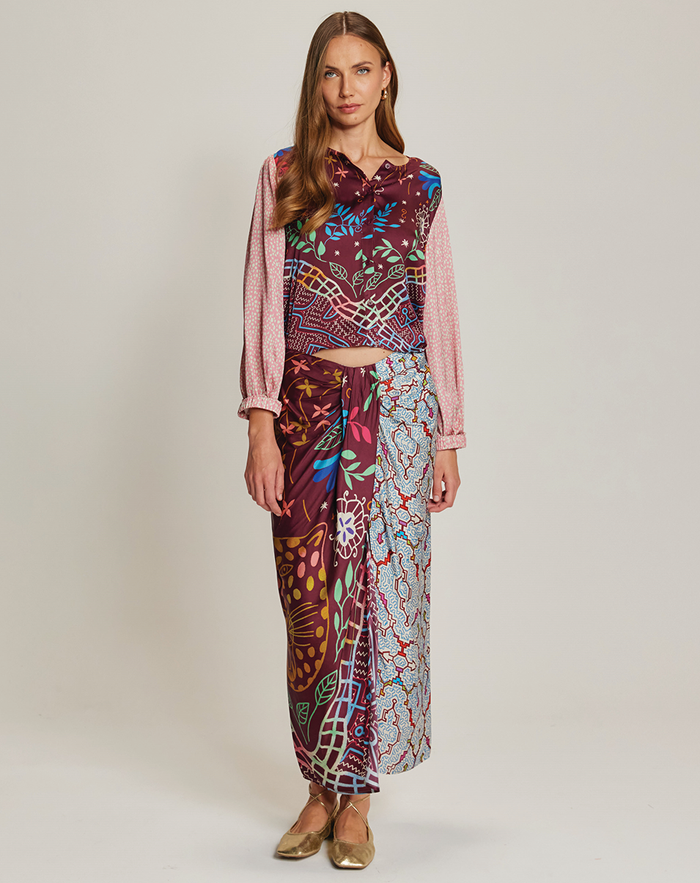 Luna Shipibo Tie Skirt