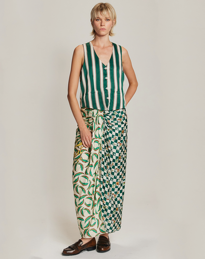 Luna Sporty Jade Tie Skirt