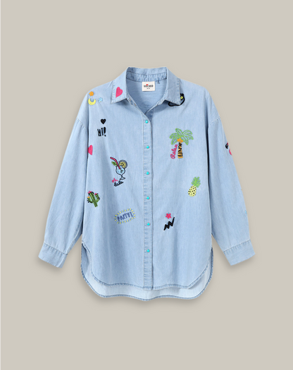 Madison Oversized EMB Shirt