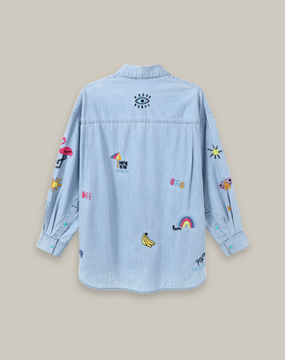 Madison Oversized EMB Shirt
