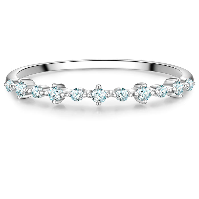 Memoirering Zirkonia silber