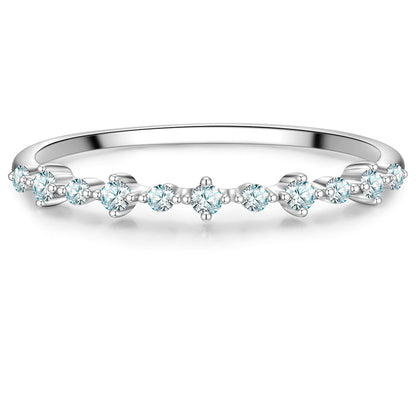 Memoirering Zirkonia silber