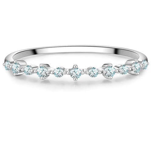 Memoirering Zirkonia silber