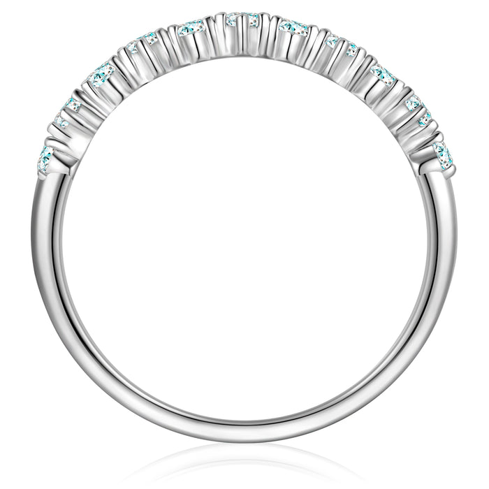Memoirering Zirkonia silber