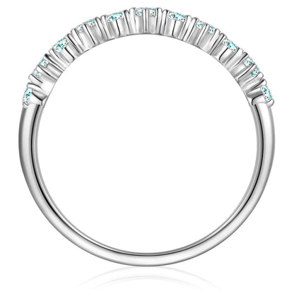 Memoirering Zirkonia silber
