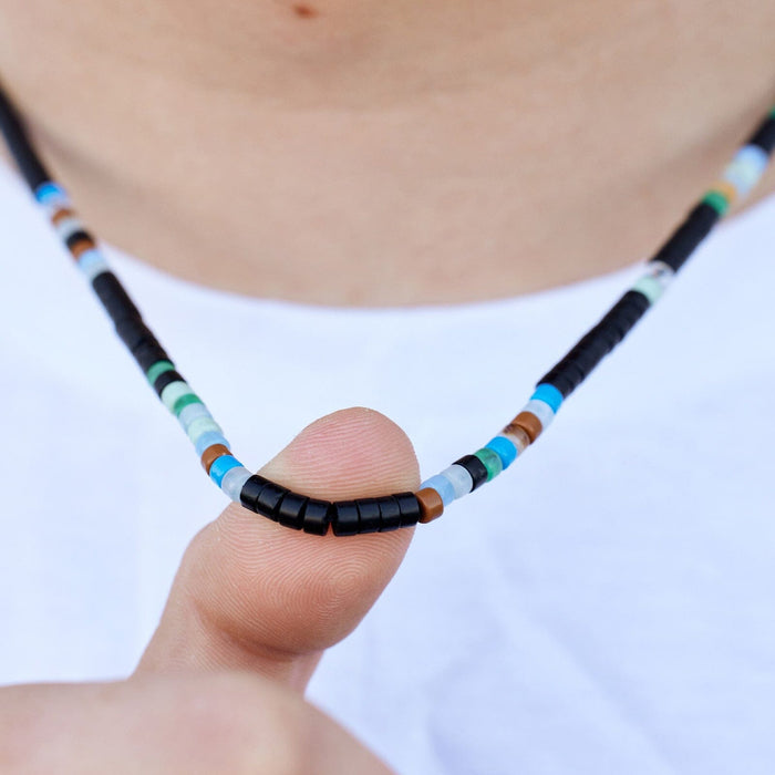 Men's Mixed Seed Bead Necklace