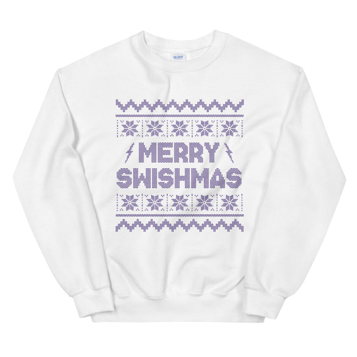 Merry Swishmas White Unisex Crewneck Sweatshirt