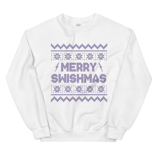 Merry Swishmas White Unisex Crewneck Sweatshirt