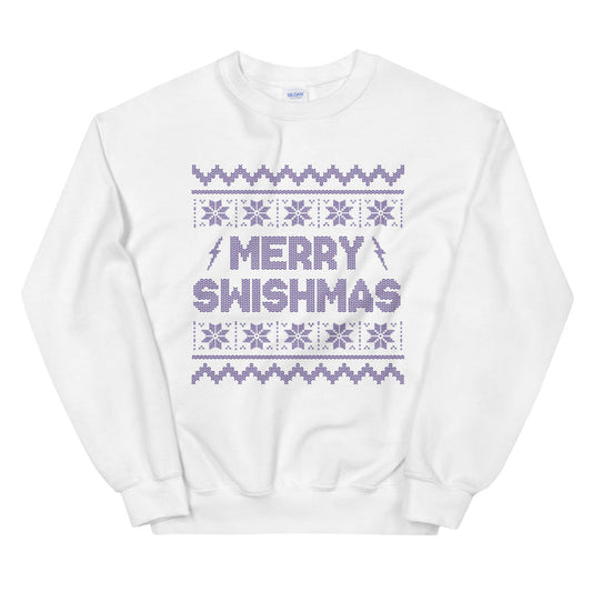 Merry Swishmas White Unisex Crewneck Sweatshirt