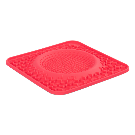 Messy Mutts Silicone Therapeutic Dog Lick Bowl Mat Watermelon 10" x 10"