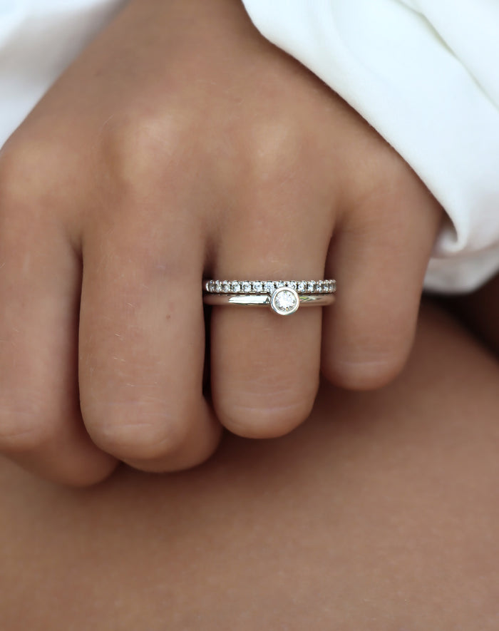 Minou Vigsel / Förlovningsring, Solitärring 0.10 ct diamant | I lager