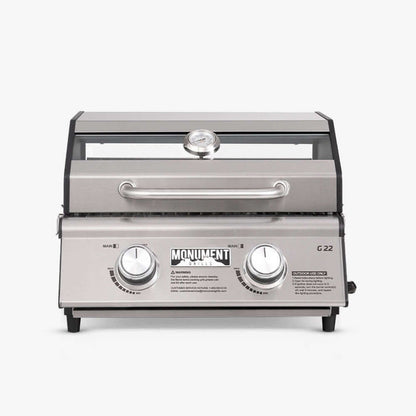 Monument 2-Burner | Stainless Steel Portable Propane Gas Grill