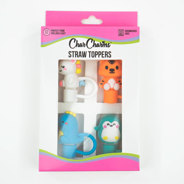 Mystic Animals - Retail 4-Pack Straw Toppers