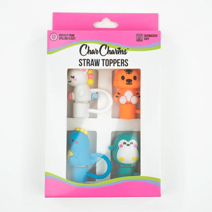 Mystic Animals - Retail 4-Pack Straw Toppers