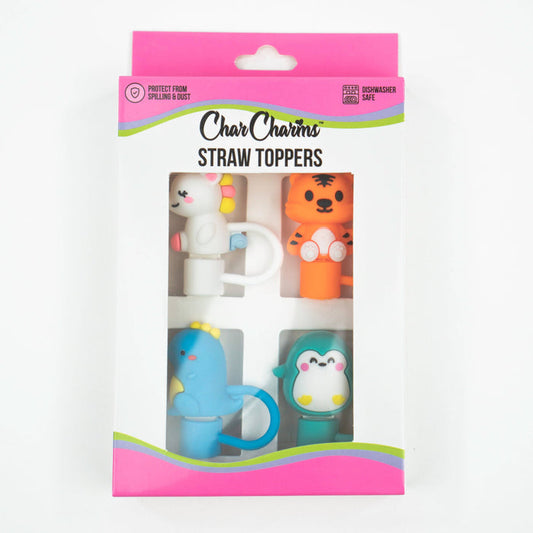 Mystic Animals - Retail 4-Pack Straw Toppers