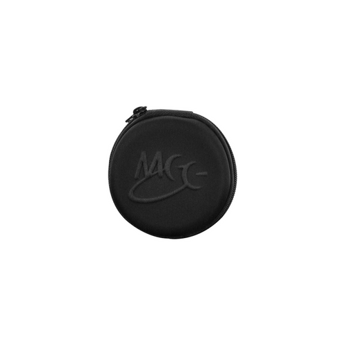 Neoprene Round Zippered Carrying Case for Earphones with MEE logo