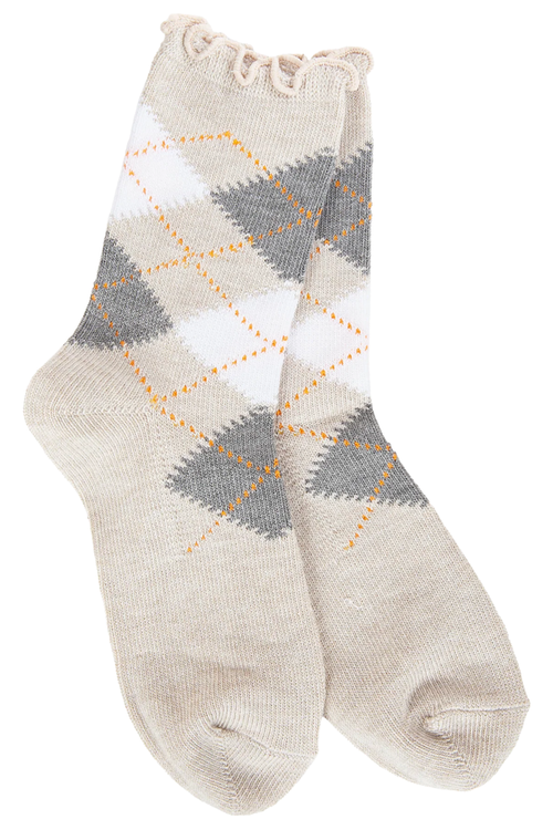 Oatmeal Argyle World’s Softest Socks