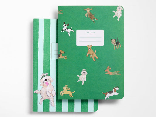 Off Leash Set of Two Stitched Notebooks