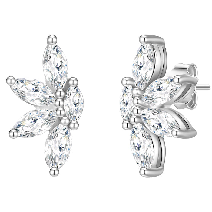 Ohrringe Stecker Zirkonia Blume
