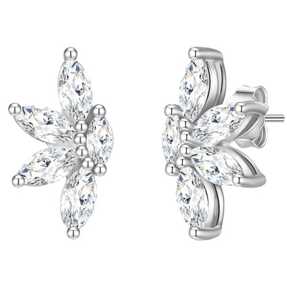 Ohrringe Stecker Zirkonia Blume