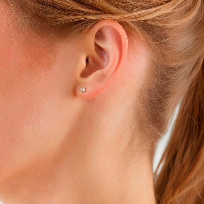 Ohrstecker classic mit Topas