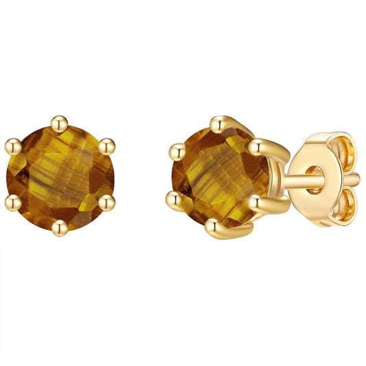 Ohrstecker gold Tigerauge
