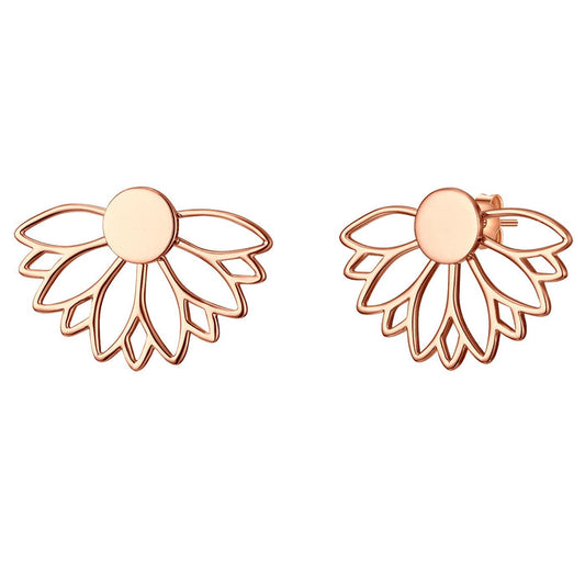 Ohrstecker roségold Lotusblume